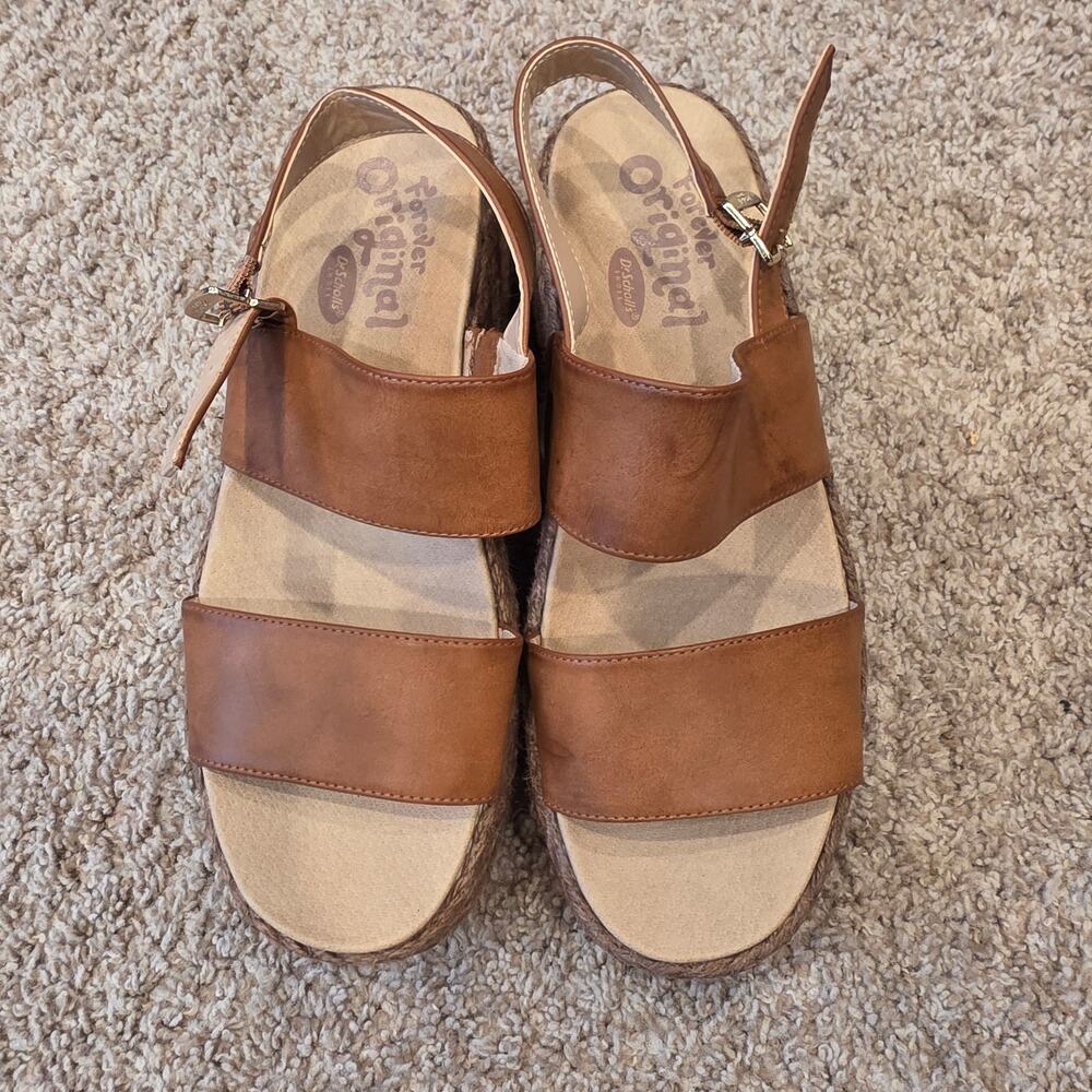 Dr. Scholl's Women's Delaney Platform Espadrille Wedge Sandals sz 8